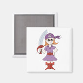 Pirate Girl Magnet (Vorderseite/Rückseite)