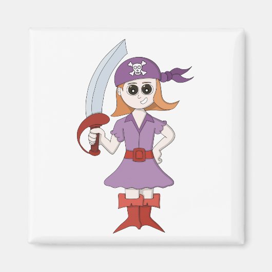 Pirate Girl Magnet (Vorne)