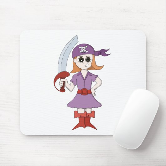 Pirate Girl Mousepad (Mit Mouse)