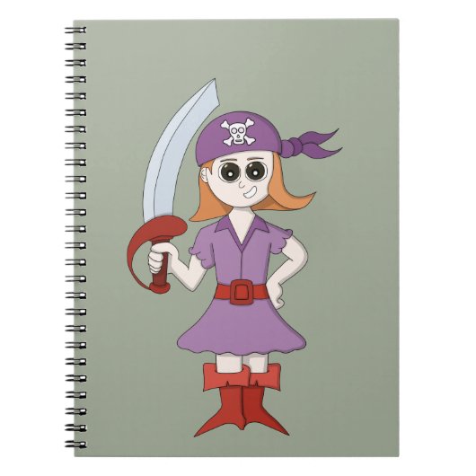 Pirate Girl Notizblock (Vorderseite)