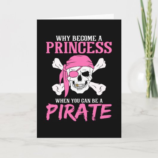Pirate Girl Pirate Gift Girl Karte (Vorderseite)