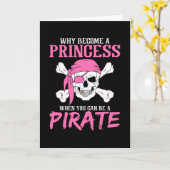 Pirate Girl Pirate Gift Girl Karte (Gelbe Blume)