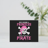 Pirate Girl Pirate Gift Girl Postkarte (Stehend Vorderseite)
