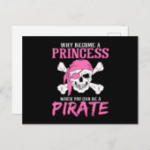 Pirate Girl Pirate Gift Girl Postkarte (Vorne/Hinten)