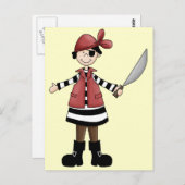 Pirate Girl Postkarte (Vorne/Hinten)