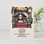 Pirate Girl Schatz Karte Geburtstag Thema Party (Stehend Vorderseite)