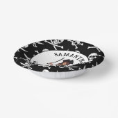 Pirate Girl Skulls Pappteller (Gewinkelt)