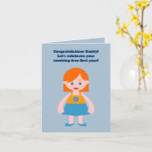 Pirate Girl Treasure Karte Geburtstagsparty (Gelbe Blume)