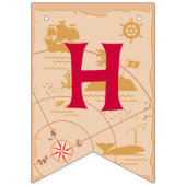 Pirate Girl Treasure Karte Geburtstagsparty Wimpelkette (Zweite Fahne)