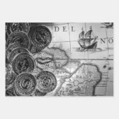 Pirate Gold Schatzkarte Geschenkpapier Set (Vorderseite 2)