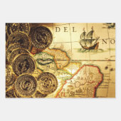 Pirate Gold Schatzkarte Geschenkpapier Set (Vorderseite)