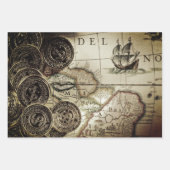 Pirate Gold Schatzkarte Geschenkpapier Set (Vorderseite 3)
