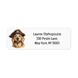 Pirate Golden Retriever Dog Skull