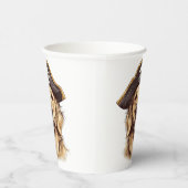 Pirate Golden Retriever Dog Skull Pappbecher (Rechts)