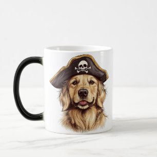Pirate Golden Retriever Dog Skull Verwandlungstasse