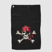 Pirate Golf Geschenk Golfhandtuch (Vorderseite)