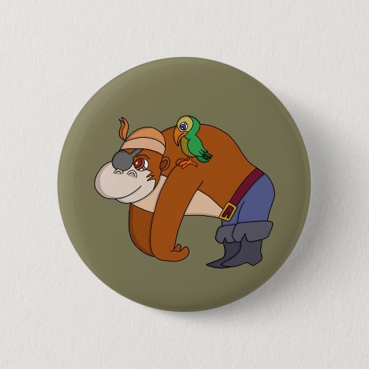 Pirate Gorilla Button (Vorderseite)