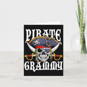 Pirate Grammy Kreuzknochen Schädel Familie Hallowe Karte