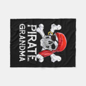 Pirate grandma fleecedecke (Vorderseite (Horizontal))