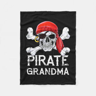 Pirate grandma  fleecedecke