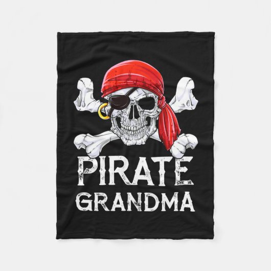 Pirate grandma fleecedecke (Vorderseite)