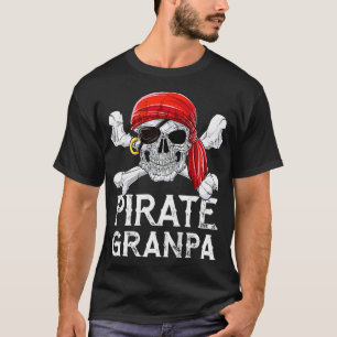 Pirate Grandpa T Shirt Piratenflagge Flag Skull Cr