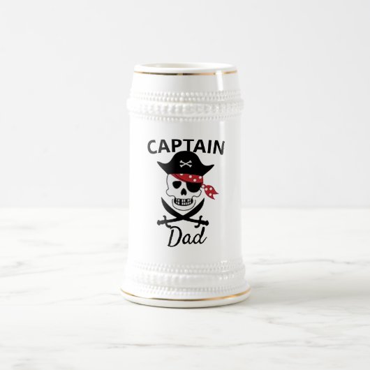 Pirate Graphic Keramik Beer Tasse, Zuhause Bar Bee Bierglas (Mittel)