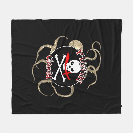 Pirate Groom Fleecedecke (Vorderseite (Horizontal))
