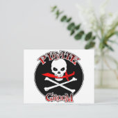 Pirate Groom Postkarte (Stehend Vorderseite)