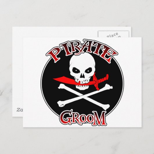 Pirate Groom Postkarte (Vorne/Hinten)