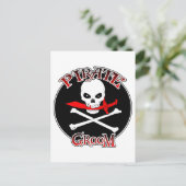 Pirate Groom Postkarte (Stehend Vorderseite)