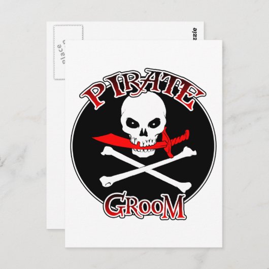 Pirate Groom Postkarte (Vorne/Hinten)
