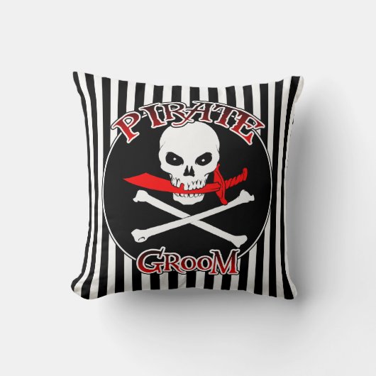 Pirate Groom Throw Kissen (Vorderseite)