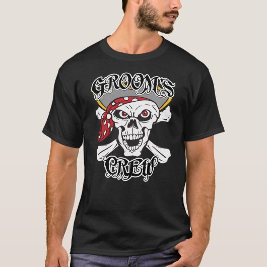Pirate Grooms Crew T-Shirt (Vorderseite)