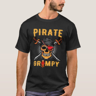 Pirate Grumpy Funny Grandpa Halloween-Kostüm T-Shirt