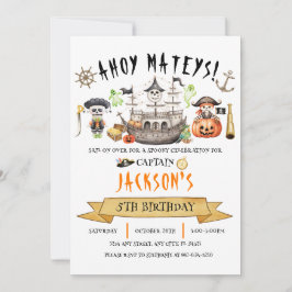 Pirate Halloween Kindergeburtstag Einladung