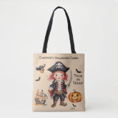Pirate Halloween Trick oder Treat Candy Tasche (Vorderseite)