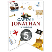 Pirate Happy Birthday Party Wimpelkette (Erste Fahne)