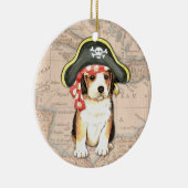 Pirate Hat Beagle Keramikornament (Rechts)