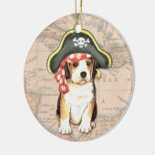 Pirate Hat Beagle Keramikornament (Links)