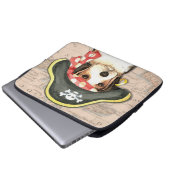 Pirate Hat Beagle Laptopschutzhülle (Vorne Knopf)