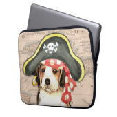 Pirate Hat Beagle Laptopschutzhülle (Vorderseite Links)