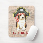 Pirate Hat Beagle Mousepad (Mit Mouse)