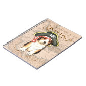 Pirate Hat Beagle Notizblock (Linke Seite)
