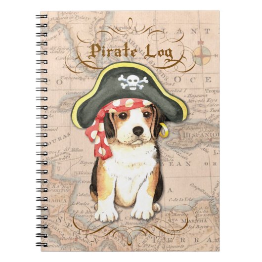 Pirate Hat Beagle Notizblock (Vorderseite)