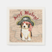 Pirate Hat Beagle Serviette (Vorderseite)