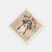 Pirate Hat Beagle Serviette (Ecke)