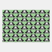 Pirate Hat Black Skull Crossbones Pattern Kinder Geschenkpapier Set (Vorderseite 3)