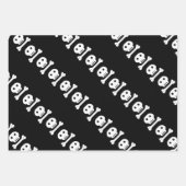 Pirate Hat Black Skull Crossbones Pattern Kinder Geschenkpapier Set (Vorderseite 2)
