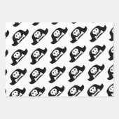 Pirate Hat Black Skull Crossbones Pattern Kinder Geschenkpapier Set (Vorderseite)